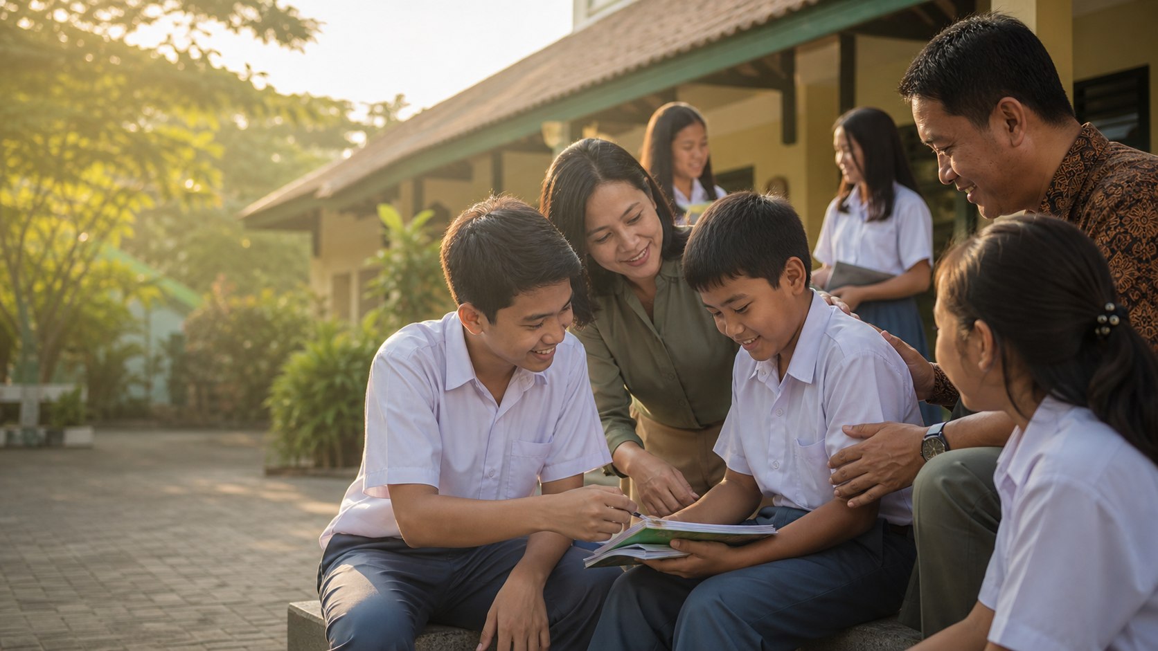 Komunitas sekolah saling menolong dan bertumbuh bersama